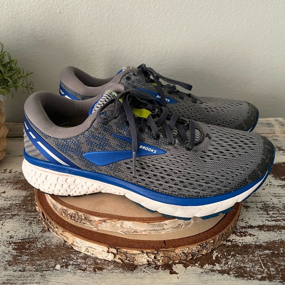 Brooks Ghost 11 Men's Running Shoes Size 8 Wide (2E) Blue Gray Sneakers - Picture 3 of 9